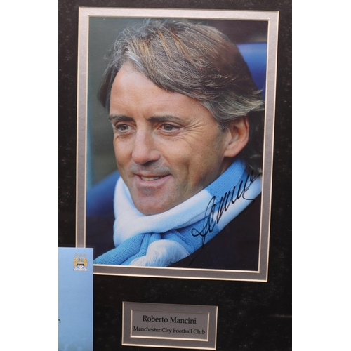 99 - Manchester City Signed Roberto Mancini Photograph in Framed and Glazed Mount (23