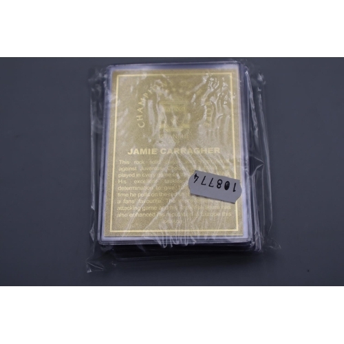 68 - The Danbury Mint 22ct Gold Card Collection. Liverpool, Champions Of Europe, Istanbul 2005 With Seale... 