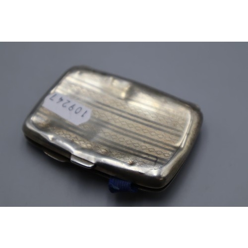 134 - Hallmarked Birmingham 1929 Silver Cigarette Case ( case has split to one side and is in a battered s... 