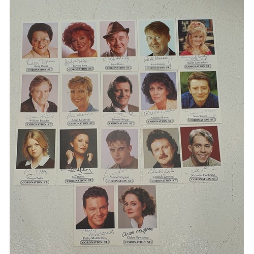 1 - A Collection of 17 Coronation Street Autographed Photos.Betty Driver, ( Betty Turpin), Barbara Knox ... 