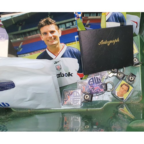 3 - A Large Selection of Bolton Wanderers Football Club Merchandise Including Autographs, Mug and Flags