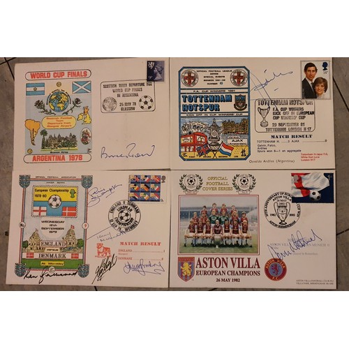 38 - Four Autographed Covers. 1 Bears The Signatures of Ron Greenwood, Kevin Keegan, Terry McDermott and ... 