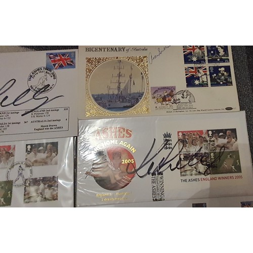 33 - Eleven Signed Items by Cricketers, Includes Limited Edition Covers , Kevin Pietersen,  Clive Lloyd ,... 