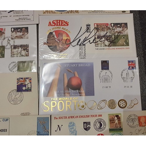 33 - Eleven Signed Items by Cricketers, Includes Limited Edition Covers , Kevin Pietersen,  Clive Lloyd ,... 