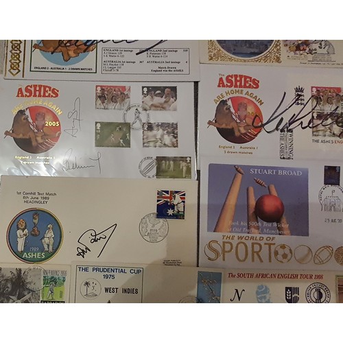 33 - Eleven Signed Items by Cricketers, Includes Limited Edition Covers , Kevin Pietersen,  Clive Lloyd ,... 