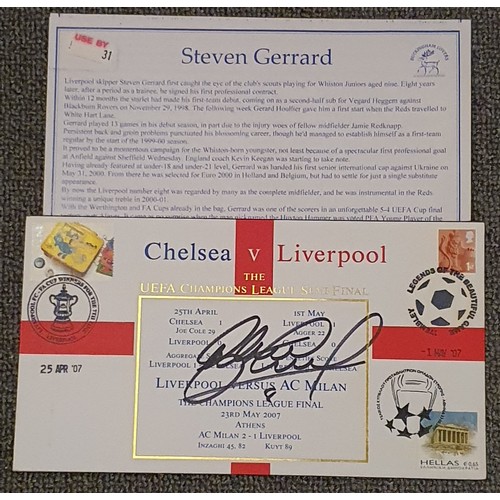 31 - Limited Edition Number 62 of 150 Signed Cover by Steven Gerrard