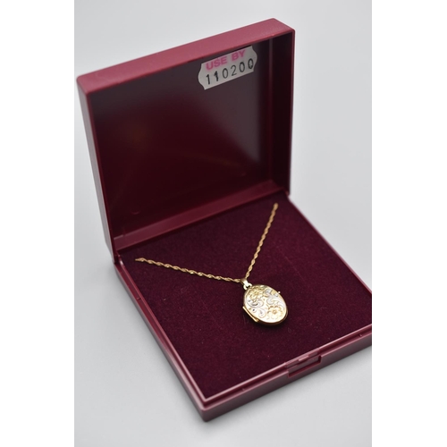 2 - Hallmarked Gold 375 Locket Pendant and Chain (4.27 grams)