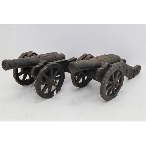 139 - Pair of Antique Heavy Cast Iron Cannon's (29