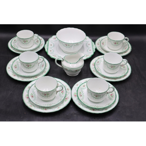 154 - A Phoenix Chine Tea Set Comprising of 6 Trios, Cake Plate, Milk Jug and Sugar Bowl