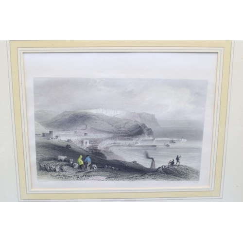 227 - Pair of Antique Coloured Lithographic Print's of Whitehaven Harbour (1842) and St Bees Head (1841) b... 