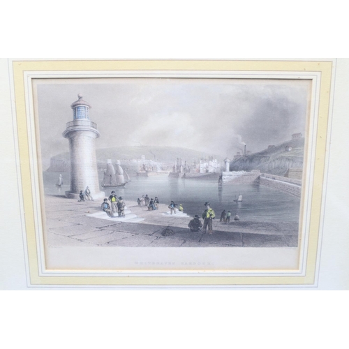 227 - Pair of Antique Coloured Lithographic Print's of Whitehaven Harbour (1842) and St Bees Head (1841) b... 