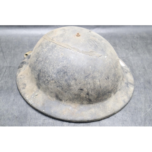 234 - An Original WW2 British Munitions Worker's Tommy Helmet made of Fibre by G. A. Dunn & Co Ltd of Lon ... 