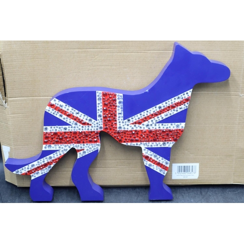 266 - Union Jack Flag Dog Decoration (approx 16