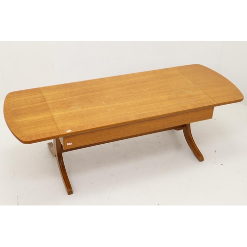 370 - Mid Century Teak Drop Sided Center Table