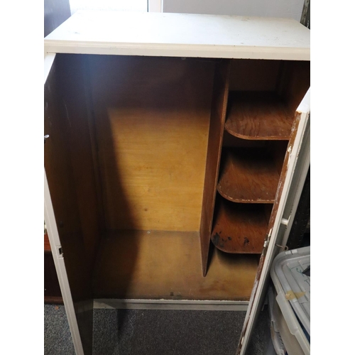 396 - Mid Century Gentlemans Cabinet complete with key approx 48