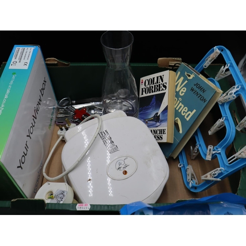 513 - Mixed Box Including; TalkTalk You View Box, Wallpaper, Grilling Machine (Untested), New Ironing Boar... 