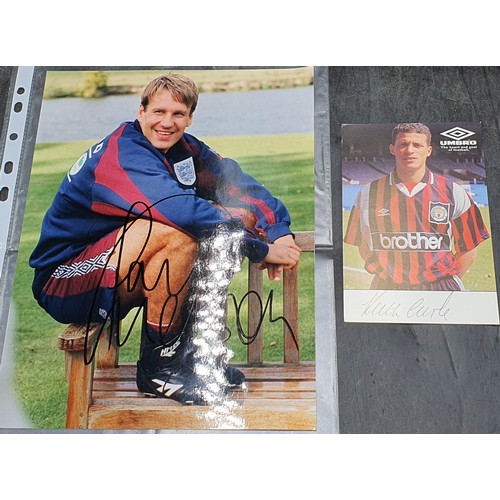 40 - Two Autographed Photographs. Paul Merson (A4) and Keith Curle ( post card size)