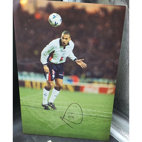 47 - Six Autographed Photos Includes Peter Shilton, Chris Coleman, Colin Todd, Defoe, John McGinley and R... 