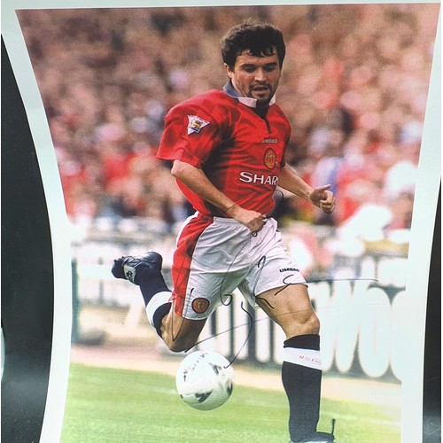 48 - Three Autographed Photos and a Manchester United Pennant ( Red Devils) Photos Signed by Manchester U... 