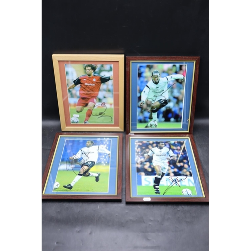 92 - Four Bolton Wanderers Football Photo With Signatures In Frames