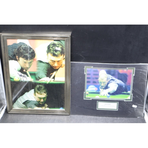 96 - A signed Framed and Glazed Jimmy White Montage and a Steve Davies Pic