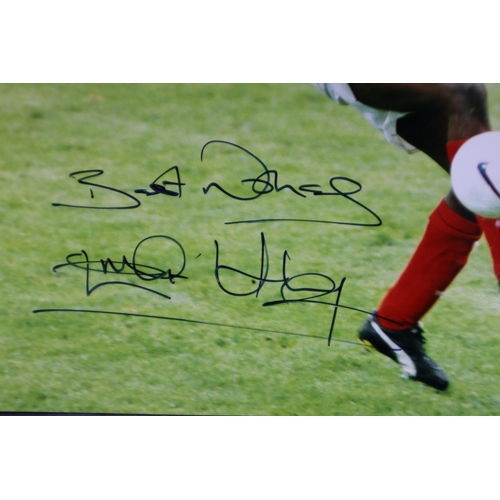 82 - Two Football Signed Photos. Emile Heskey and Neil Young ( Man City 1971)