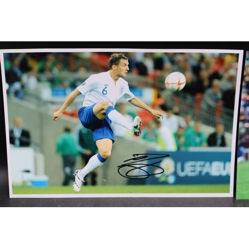 86 - Phil Jagielka and Francis Lee Signed Photo's