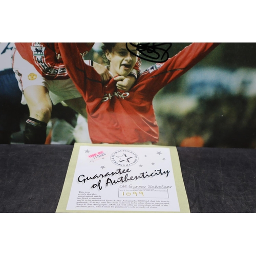 89 - Signed A4 Photograph of Ole Gunner Solskjaer With Guarantee of Authenticity