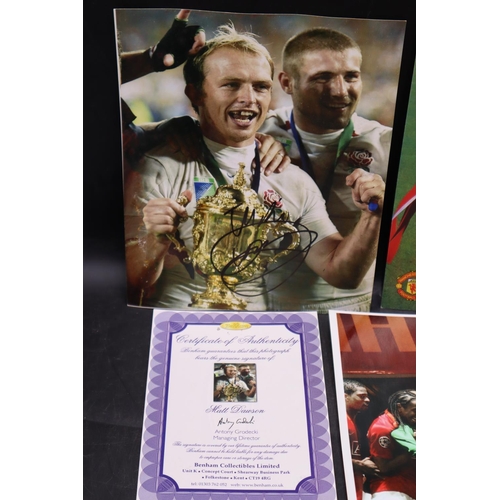 91 - Selection of Press Photos and Autographed Photos Includes Matt Dawson With Coa