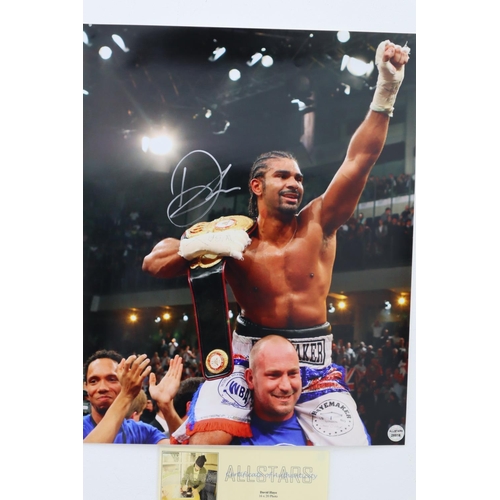 96 - Large Signed Poster. David Haye 