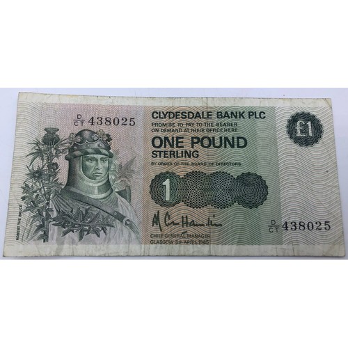 147 - Clydesdale Bank Plc 1985 One Pound Note (DCT438025)