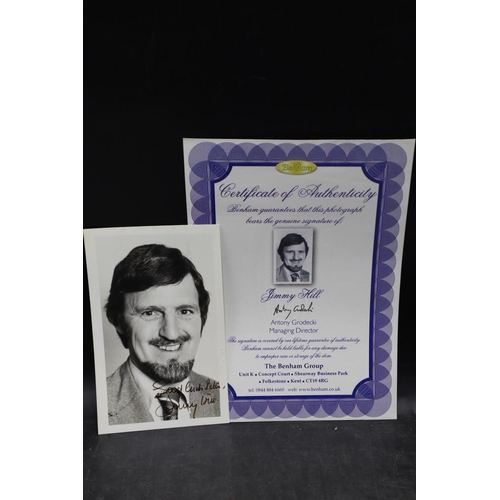 271 - Four Signed Photographs including Royal Castle, Jimmy Hill, Michael Elphick and Cheryl Baker all com... 