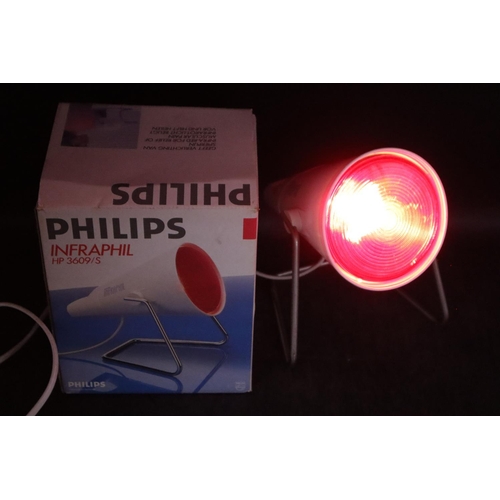 295 - Vintage Phillips Infraphil Heat Lamp working when tested in original box