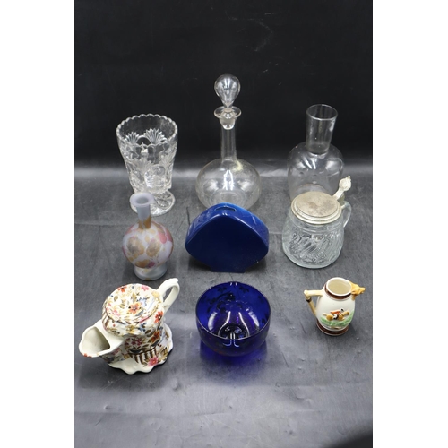 244 - Mixed Selection of Glassware and Ceramics including Heron Cross Pottery