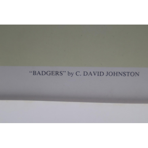 414 - Twenty Six C David Johnston Limited Edition Prints entitled Badgers (17