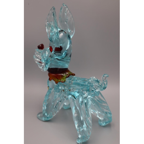 140 - Vintage mid century 60s 70s rare Murano glass Scottie dog with Uranium Elements 9.5