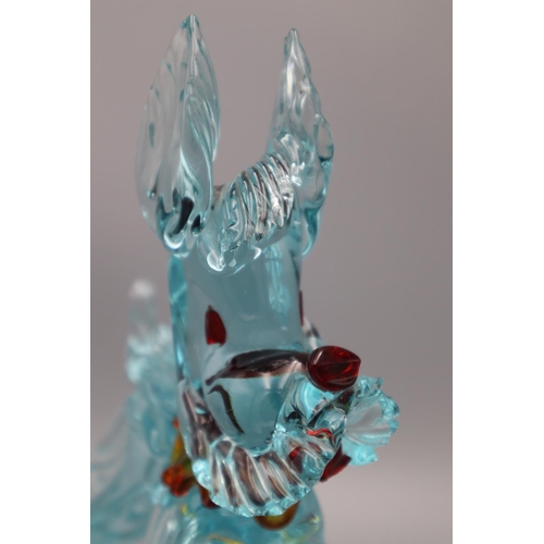 140 - Vintage mid century 60s 70s rare Murano glass Scottie dog with Uranium Elements 9.5