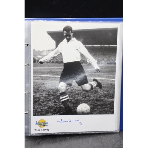 453 - An Autographed Editions Album of Signed Photo Fact Sheets. Signatures Include, Bobby Charlton, Steve... 