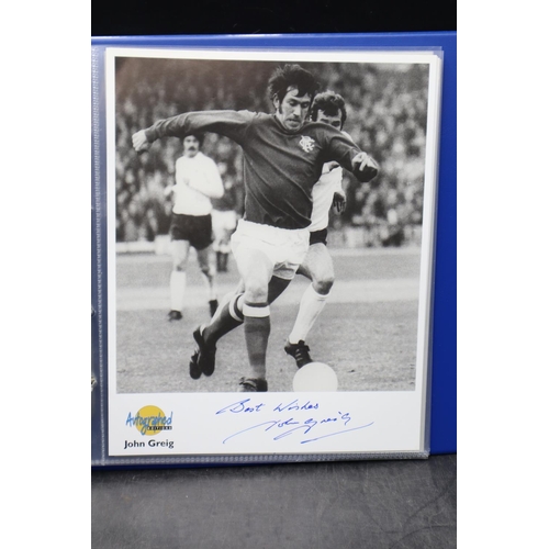 453 - An Autographed Editions Album of Signed Photo Fact Sheets. Signatures Include, Bobby Charlton, Steve... 