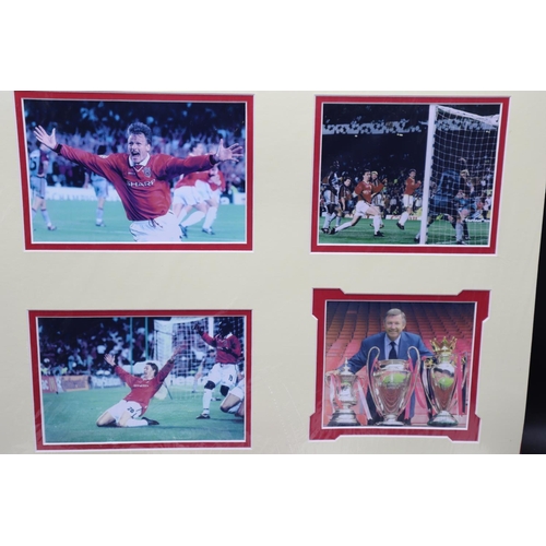 456 - A Large Manchester United Montage of Photographs and a Similar Liverpool Montage