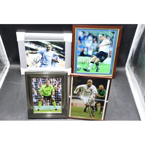 460 - Four Autographed Framed and Glazed Footballer Pictures . BWFC