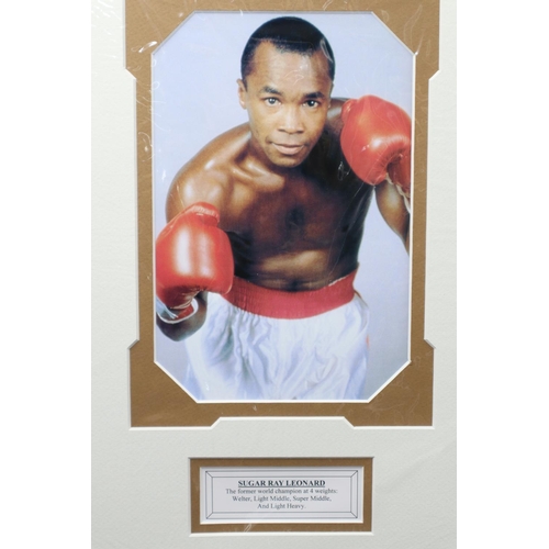 466 - Mixed Selection Including Wigan Rugby Signatures , Sugar Ray Leonard , John Parrot, and a Framed Owe... 