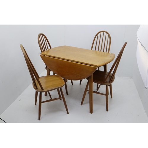 11 - A Priory Drop Leaf Dining Table and 4 Priory Chairs ( With Labels)