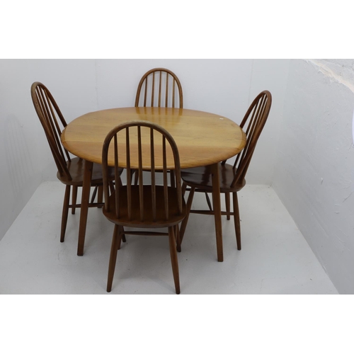 11 - A Priory Drop Leaf Dining Table and 4 Priory Chairs ( With Labels)