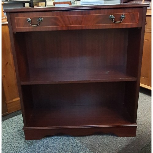 17 - Mahogany Book Case with Drawer Measures 78cm wide x 30cm deep and  87cm tall