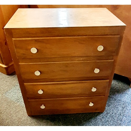 21 - Chest of Four Drawers 1940's / 50's Measures 24 x 15 x 27 inches approx .