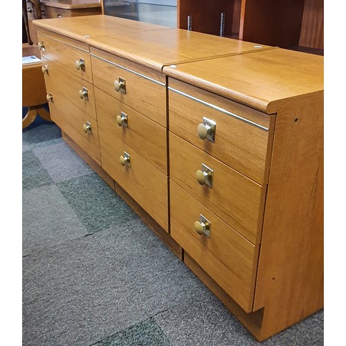 28 - Three Matching Chests of Drawers. Late 70's Early 80's. Height 28