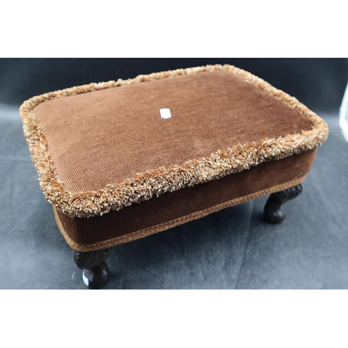 43 - A Velour Foot Stool