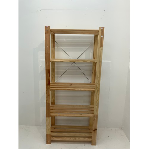 84 - Pine Slatted Shelving Unit (67