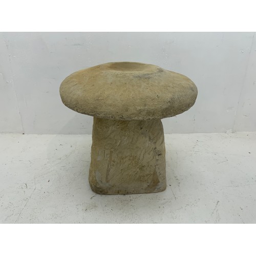 92 - Mushroom Shaped Concrete Garden Seat (18” Dia)